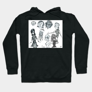 Cartoon Collection Pencil Drawings 2011 Hoodie